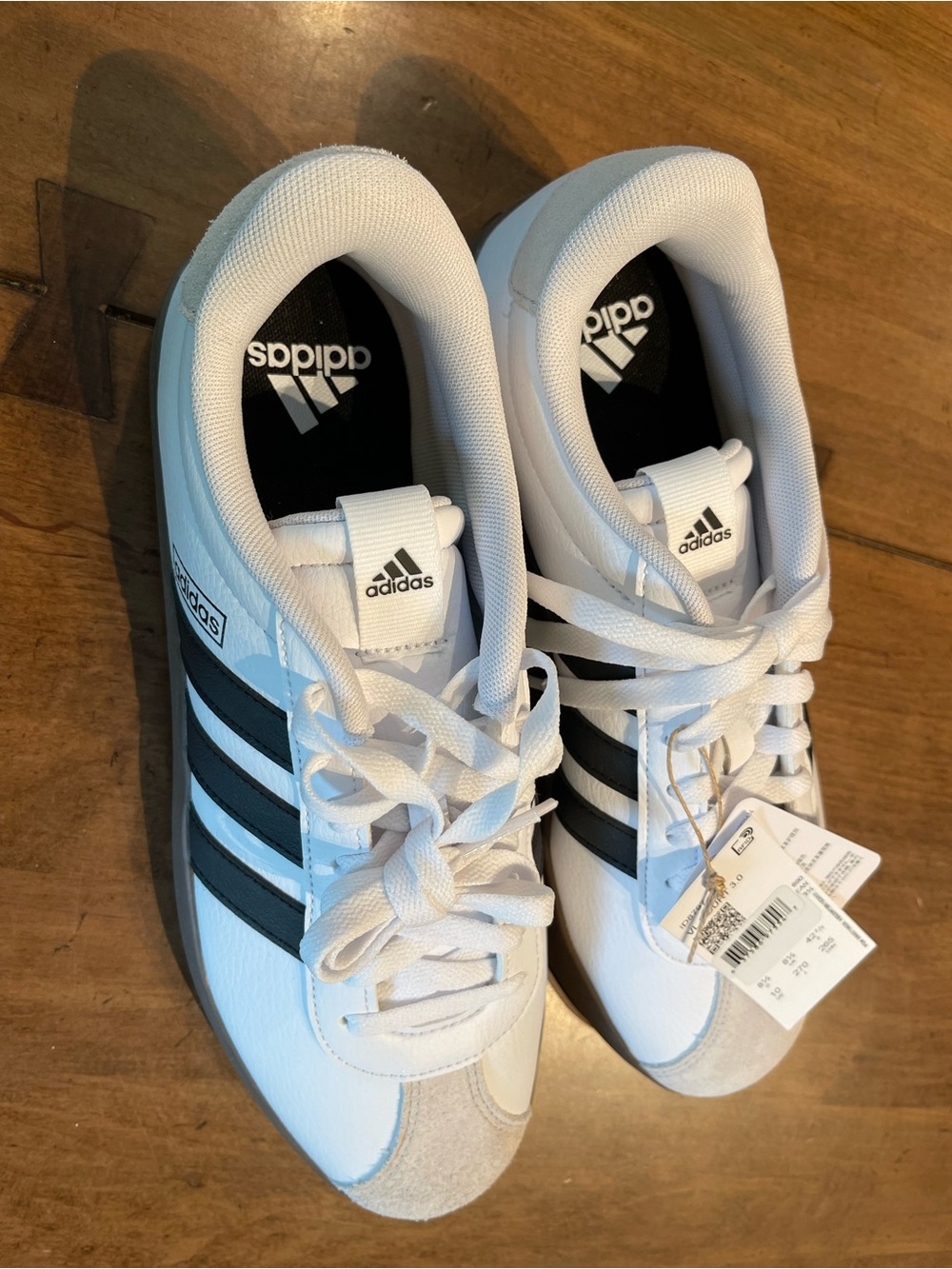 adidas Men’s White and Black Classic Court Sneakers
